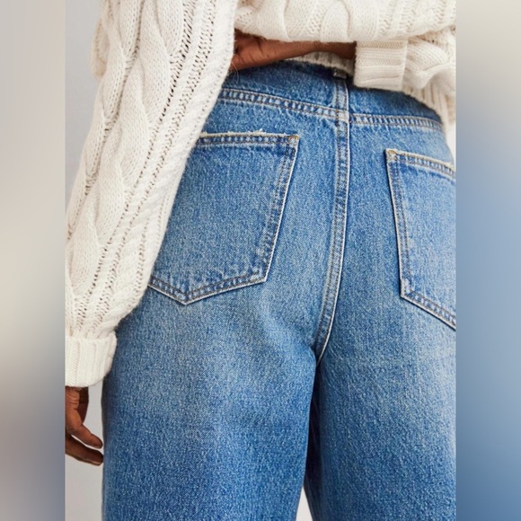 Boden Tapered High Rise Jeans Mid Vintage, Green Tint - Picture 4 of 12